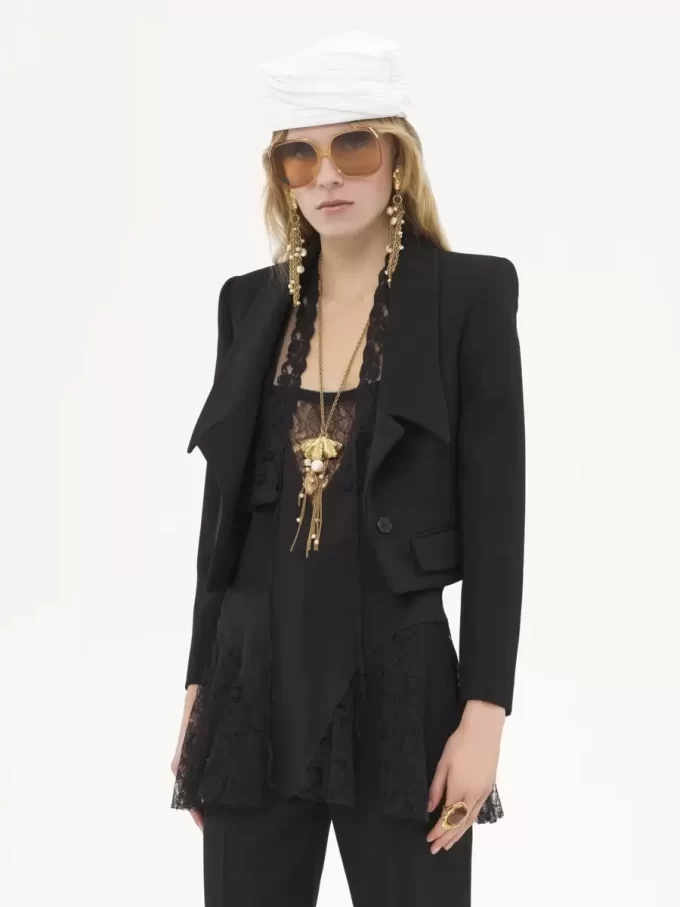 Chaqueta Heritage entallada de gabardina de lana