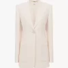 Chaqueta sastre de botonadura sencilla en gabardina de lana Chaqueta sastre de botonadura sencilla en gabardina de lana