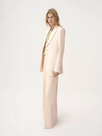 Chaqueta sastre de botonadura sencilla en gabardina de lana