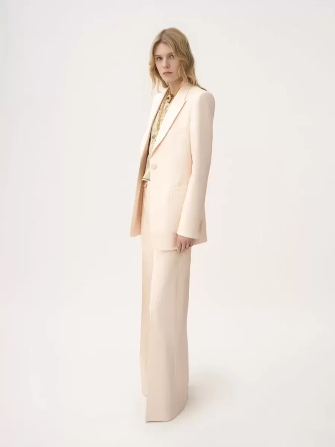 Chaqueta sastre de botonadura sencilla en gabardina de lana Chaqueta sastre de botonadura sencilla en gabardina de lana