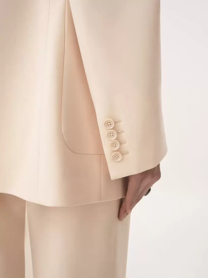 Chaqueta sastre de botonadura sencilla en gabardina de lana Chaqueta sastre de botonadura sencilla en gabardina de lana