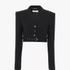 Chaqueta Spencer corta en crepé de lana