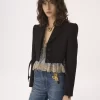 Chaqueta Spencer corta en crepé de lana