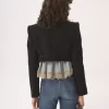 Chaqueta Spencer corta en crepé de lana