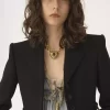 Chaqueta Spencer corta en crepé de lana