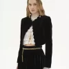 Chaqueta Spencer festoneada en terciopelo Chaqueta Spencer festoneada en terciopelo