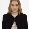 Chaqueta Spencer festoneada en terciopelo Chaqueta Spencer festoneada en terciopelo