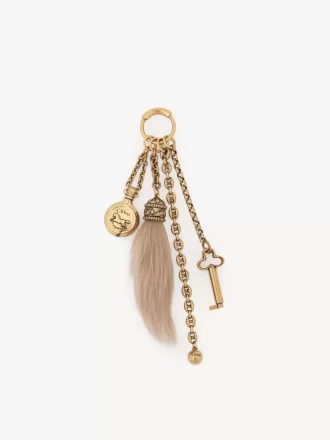 Charm para bolso Chloé Symbols de latón y piel de oveja