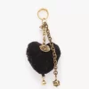 Charm para bolso de piel de oveja con forma de corazón de Chloé Symbols en latón Charm para bolso de piel de oveja con forma de corazón de Chloé Symbols en latón