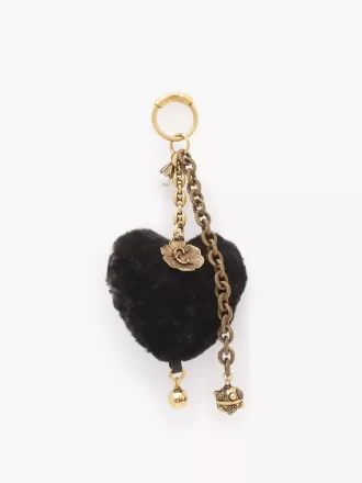 Charm para bolso de piel de oveja con forma de corazón de Chloé Symbols en latón