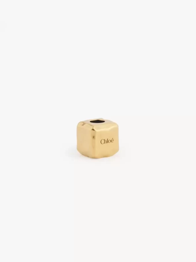 Charm para pulsera de dados cúbicos en latón
