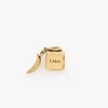 Charm para pulsera de dados de plátano en forma de cubo de latón