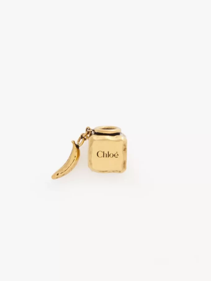 Charm para pulsera de dados de plátano en forma de cubo de latón