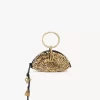 Clutch con cremallera Sea Treasures Shell en piel suave y metal Clutch con cremallera Sea Treasures Shell en piel suave y metal