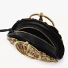 Clutch con cremallera Sea Treasures Shell en piel suave y metal Clutch con cremallera Sea Treasures Shell en piel suave y metal