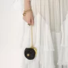 Collar monedero con medalla de micro caballo en cuero granulado