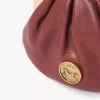 Collar monedero con medalla de micro caballo en cuero granulado