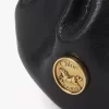 Collar monedero con medalla de micro caballo en cuero granulado