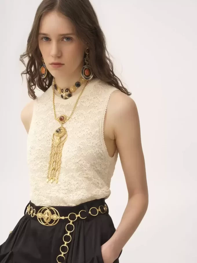 Conjunto twin en punto de algodón y seda Conjunto twin en punto de algodón y seda