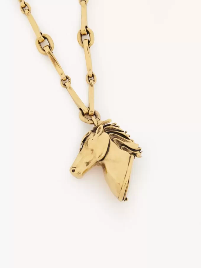 El collar del caballo de cadena