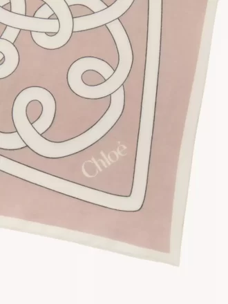 El pañuelo Chloé Iconic Print en algodón y seda