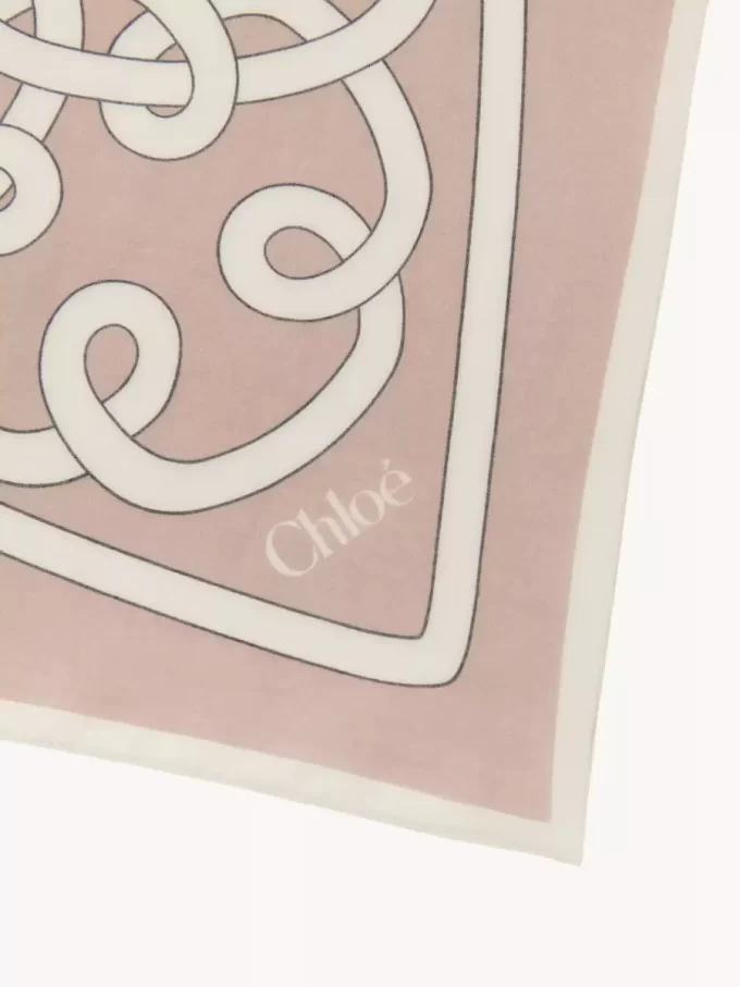 El pañuelo Chloé Iconic Print en algodón y seda