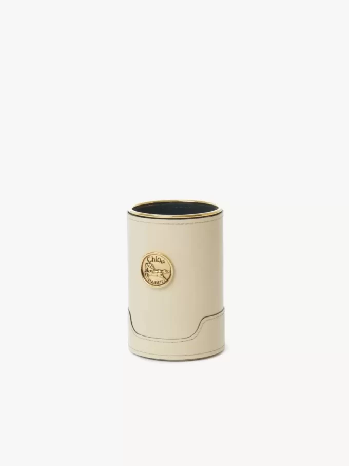 Estuche de perfume en piel brillante