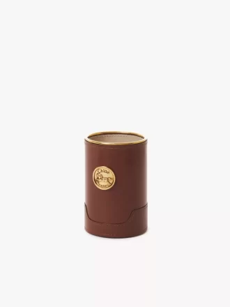 Estuche de perfume en piel brillante
