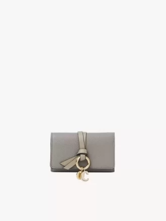 Estuche para llaves con alfabeto en piel granulada