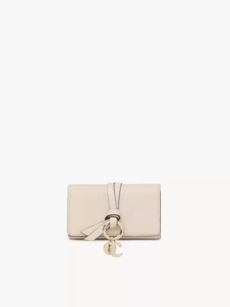 Estuche para llaves con alfabeto en piel granulada