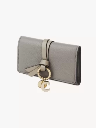 Estuche para llaves con alfabeto en piel granulada