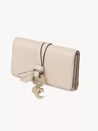 Estuche para llaves con alfabeto en piel granulada