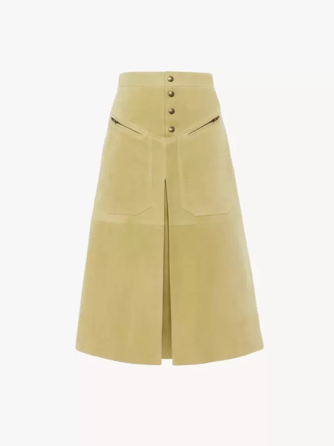 Falda hasta la rodilla en ante Falda hasta la rodilla en ante
