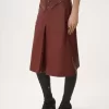 Falda hasta la rodilla en cuero Falda hasta la rodilla en cuero
