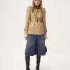 Gabardina corta de gabardina de algodón Gabardina corta de gabardina de algodón