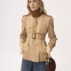 Gabardina corta de gabardina de algodón Gabardina corta de gabardina de algodón