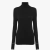 Jersey de cuello alto ajustado en punto de lana Jersey de cuello alto ajustado en punto de lana