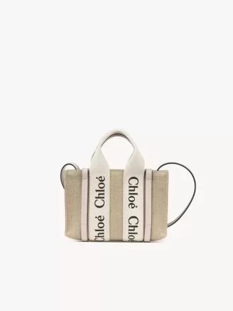 Mini bolso tote Woody en lino