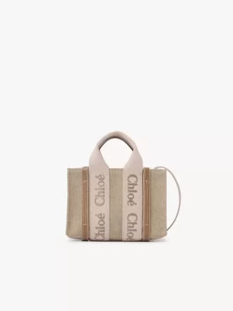 Mini bolso tote Woody en lino