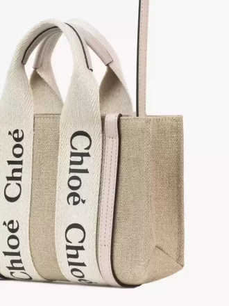 Mini bolso tote Woody en lino