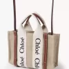 Mini bolso tote Woody en lino
