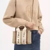 Mini bolso tote Woody en lino