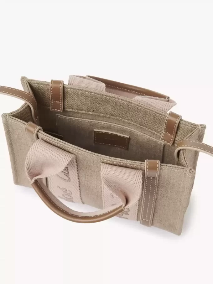 Mini bolso tote Woody en lino Mini bolso tote Woody en lino