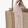 Mini bolso tote Woody en lino Mini bolso tote Woody en lino