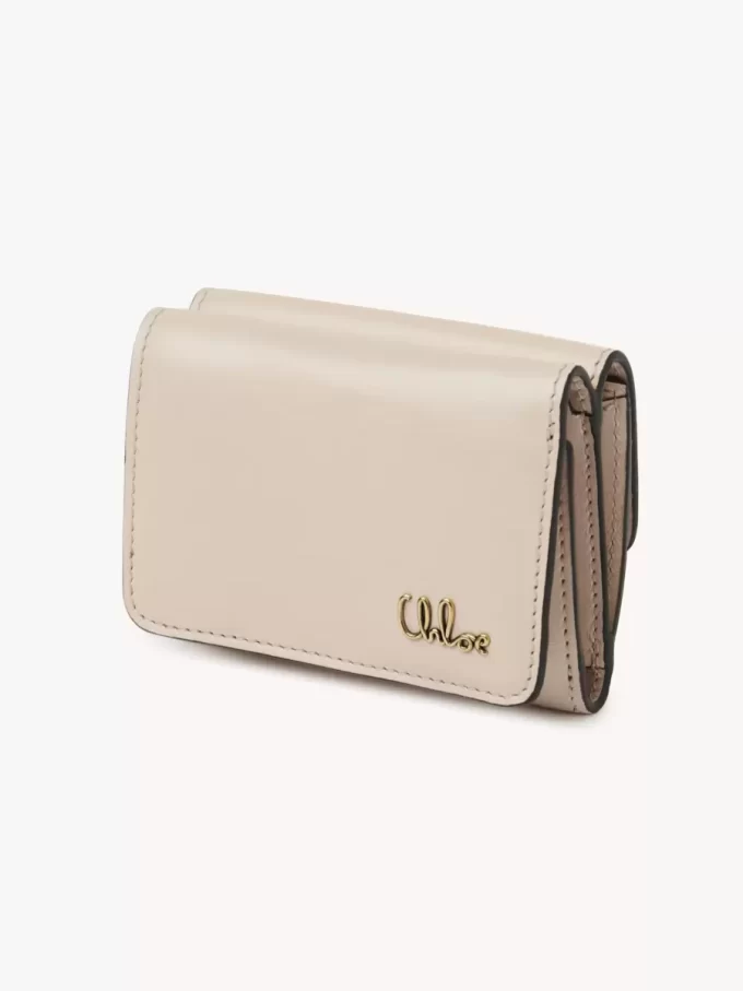 Mini Chloé Iconic tríptica en piel brillante
