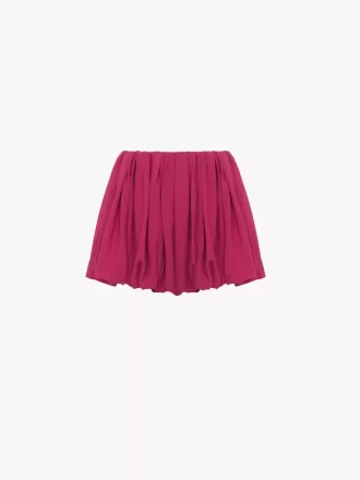 Mini shorts bombachos en charmeuse de seda