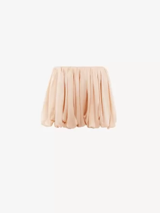 Mini shorts bombachos en charmeuse de seda