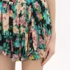 Mini shorts bombachos en charmeuse de seda