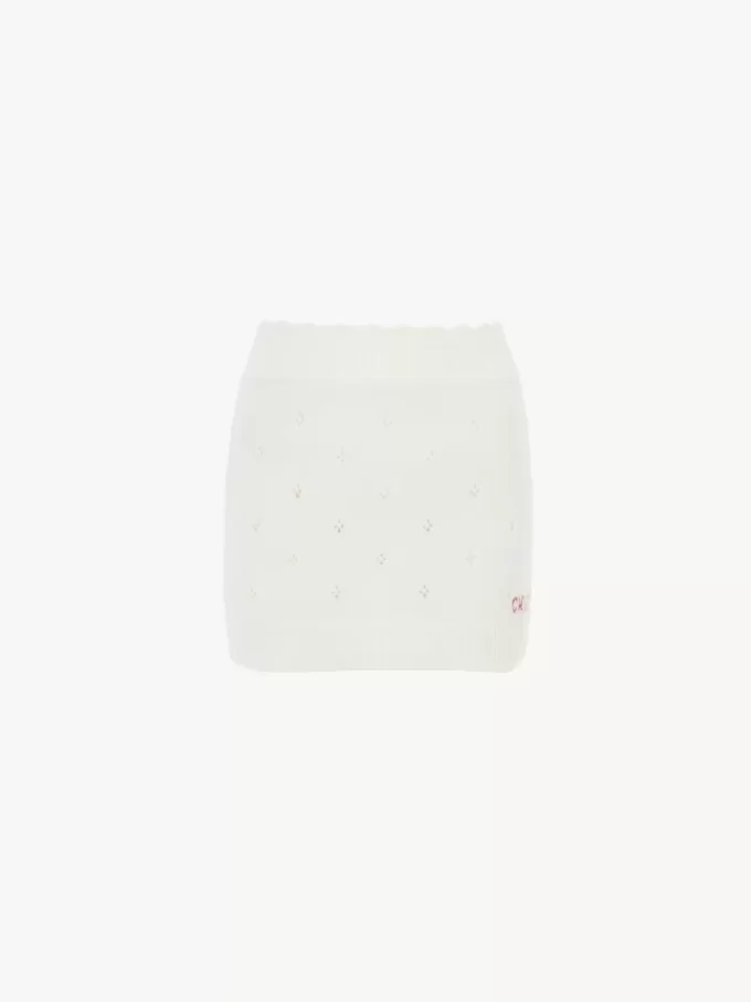 Minifalda ajustada de punto de lana y cachemira Minifalda ajustada de punto de lana y cachemira