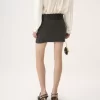 Minifalda ajustada de punto de lana y cachemira Minifalda ajustada de punto de lana y cachemira